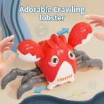 Musical Crawling Lobster Sensory Toy for Infants