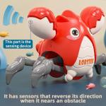 Musical Crawling Lobster Sensory Toy for Infants