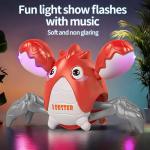 Musical Crawling Lobster Sensory Toy for Infants
