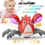 Musical Crawling Lobster Sensory Toy for Infants