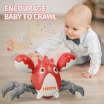 Musical Crawling Lobster Sensory Toy for Infants