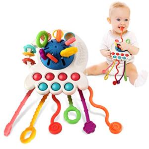 Hooku Silicone Pull String Montessori Toy for Babies
