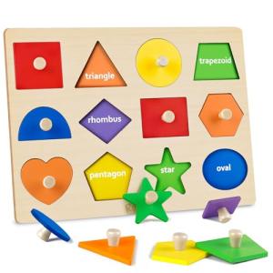 Roberly Wooden Shape Puzzle for Toddlers