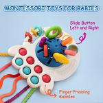 Hooku Silicone Pull String Montessori Toy for Babies