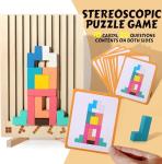 WISBOOK 3D Wooden Russian Block Puzzle Toy
