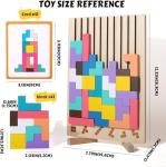 WISBOOK 3D Wooden Russian Block Puzzle Toy