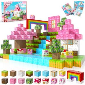 Annexfun 100-Piece Unicorn Magnetic Building Blocks