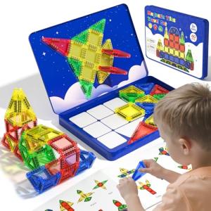 Mini Magnetic Tiles Set for Kids Ages 4-8