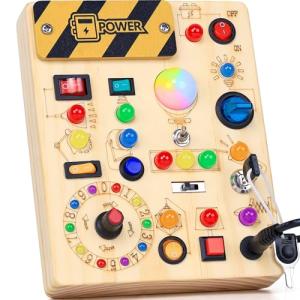 Busy Board with Lights for Toddlers, 37 Activities