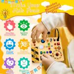 Busy Board with Lights for Toddlers, 37 Activities
