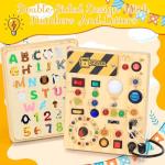Busy Board with Lights for Toddlers, 37 Activities