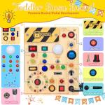 Busy Board with Lights for Toddlers, 37 Activities