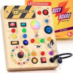 Busy Board with Lights for Toddlers, 37 Activities