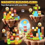 Magnetic Building Blocks in Portable Tin for Kids