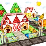 Magnetic Farm Animal Building Tiles for Kids