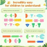 Montessori Magnetic Fraction Puzzle for Kids
