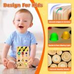 Montessori Busy Board with Color-Changing LED Lights