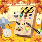 Montessori Busy Board with Color-Changing LED Lights