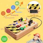 Montessori Busy Board with Color-Changing LED Lights