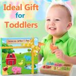 Farm Animal Wooden Puzzles for Toddlers 1-3