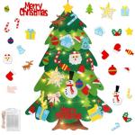 Montessori Felt Christmas Tree with Ornaments and Lights