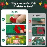Montessori Felt Christmas Tree with Ornaments and Lights