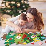 Montessori Felt Christmas Tree with Ornaments and Lights