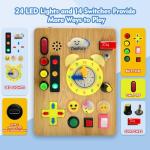 Montessori Busy Board Sensory Toy with Lights
