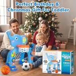 Toddler Basketball Hoop and Soccer Goal Toy