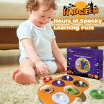 Halloween Pumpkin Wooden Peg Puzzle for Toddlers