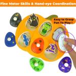 Halloween Pumpkin Wooden Peg Puzzle for Toddlers