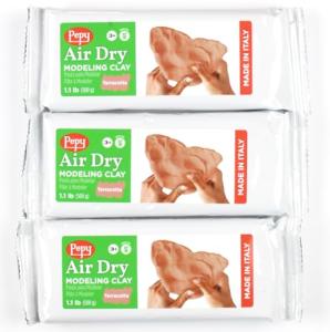 Pepy Air-Dry Modeling Clay in Terracotta - 3 Pack