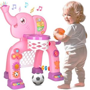 Toddler Sports Set: Basketball Hoop & Soccer Goal