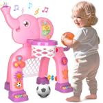Toddler Sports Set: Basketball Hoop & Soccer Goal