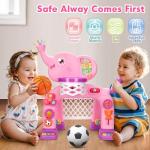 Toddler Sports Set: Basketball Hoop & Soccer Goal