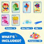 YPLUS Pompoms Art Craft Kit for Toddlers