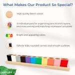 Montessori Crayon Holder for Kids Storage Caddy