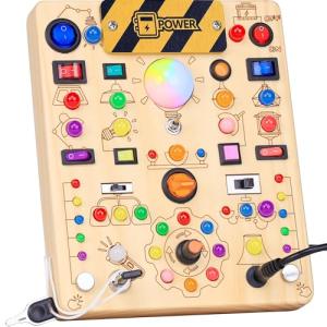 Busy Board for Toddlers with LED Lights
