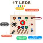 Montessori Busy Board with LED for Toddlers