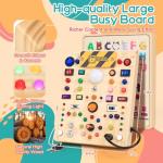 Busy Board for Toddlers with LED Lights