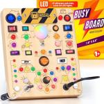 Busy Board for Toddlers with LED Lights