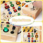 Montessori Busy Board with LED for Toddlers