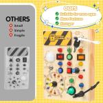 Montessori Busy Board with LED for Toddlers