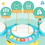 Light-Up Toddler Drum Set with Microphone