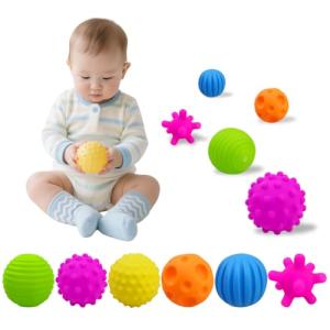 6 Pack Soft Textured Sensory Balls for Kids