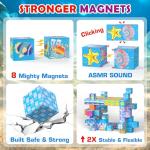 140PCS Light-Up Magnetic Building Blocks Set
