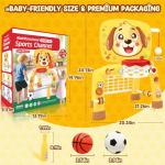 Toddler Basketball Hoop and Soccer Goal Toy