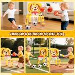 Toddler Basketball Hoop and Soccer Goal Toy