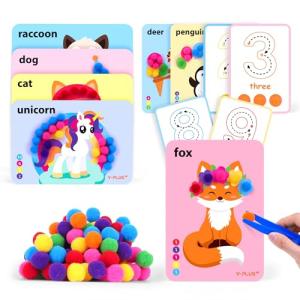 YPLUS Pom Poms Arts and Crafts Kit for Kids