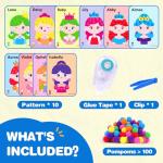 YPLUS Pom Poms Arts and Crafts Kit for Kids